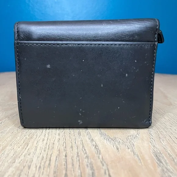 Off-White For Money Black Leather Wallet Fuchsia Pink Embroidered Velvet Effect
